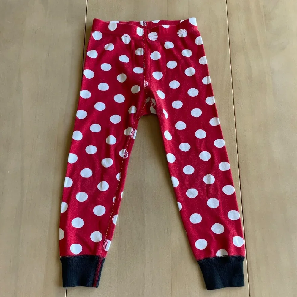 Hanna Andersson Disney Minnie Mouse 100% Organic Cotton Long Johns PJs - Size 3T